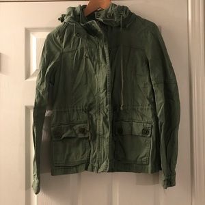 Green utility jacket